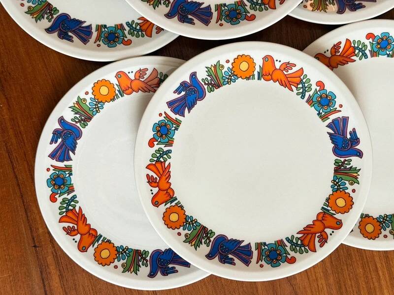 Set of 6 dessert plates Acapulco by Villeroy & Boch - 1970s