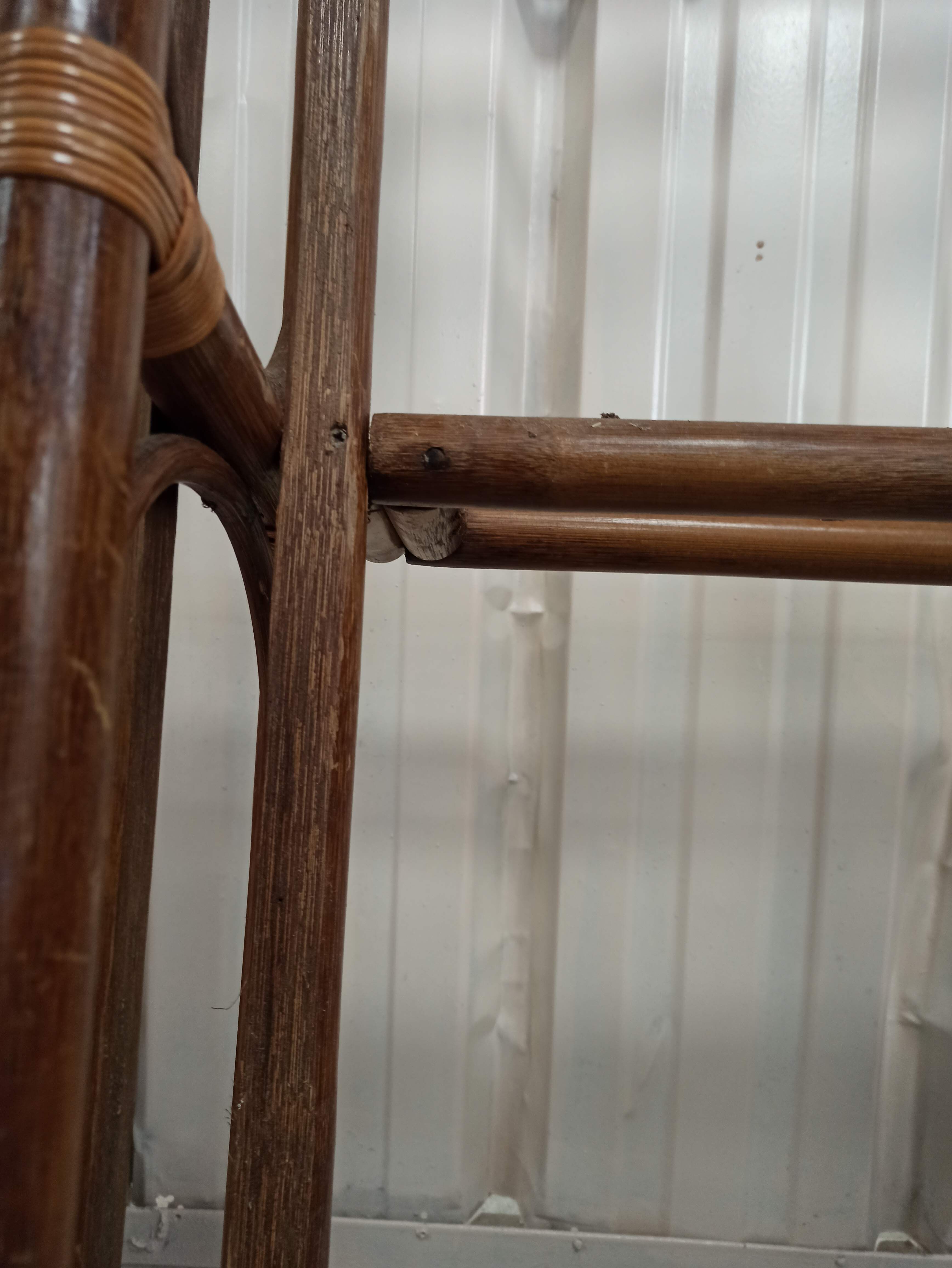 Rattan bamboo bed for one person