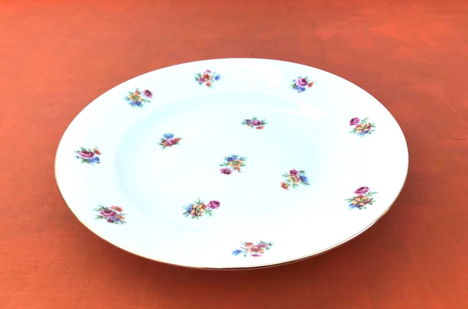 5 antique porcelain soup plates PN France