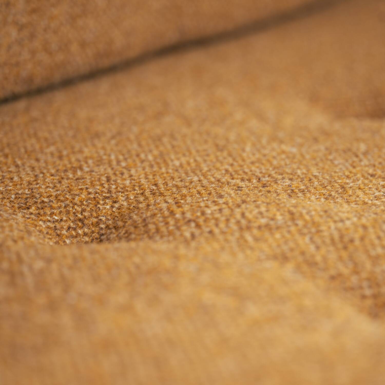 Bauhaus style tubular sleeping sofa in yellow ocre wool