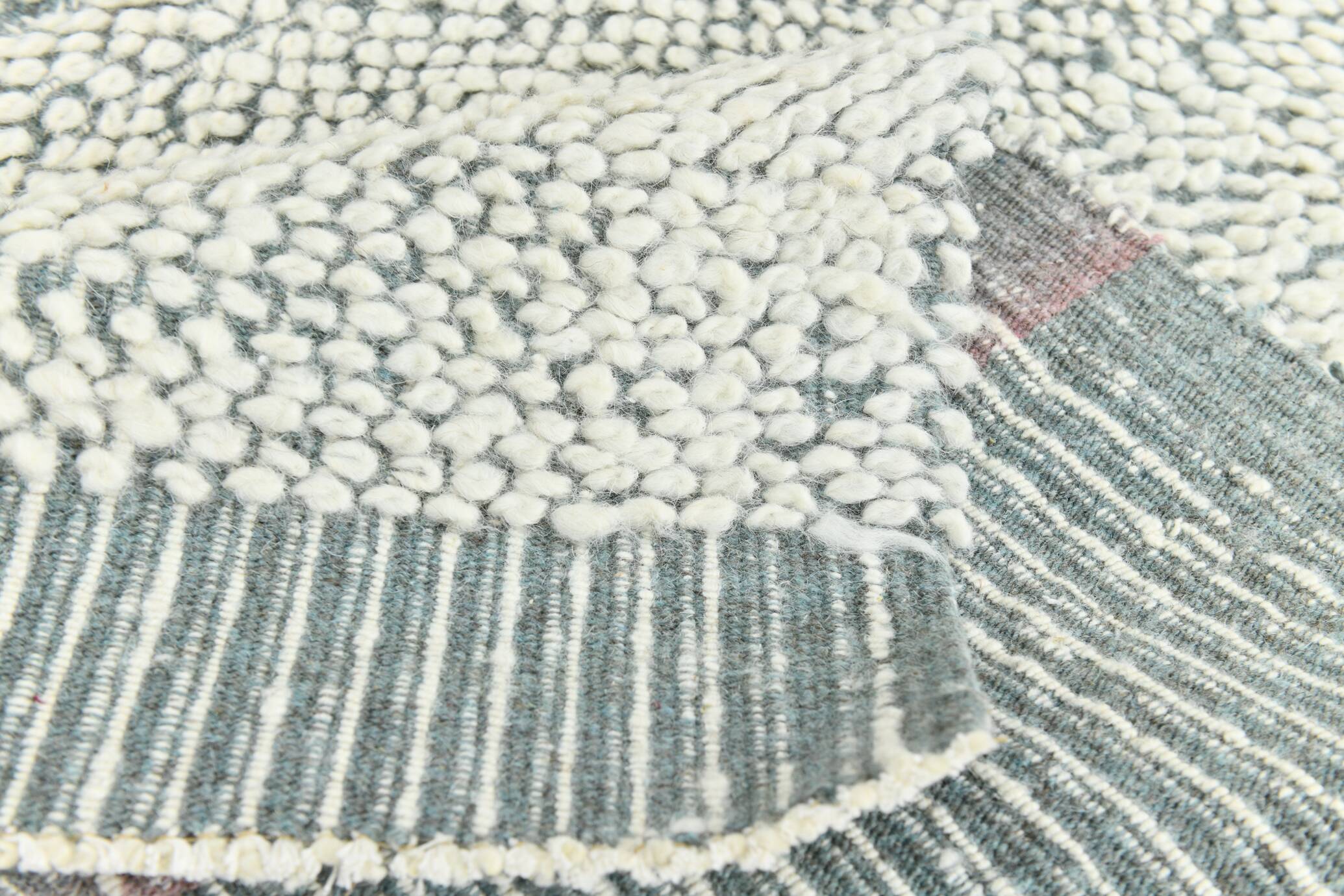 Turkish Gray Beige Contemporary Kilim Rug, 136x204Cm