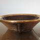 Ceramic basket with rattan and brass in the 70s