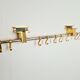 Brass and Glass R14G Wall-Mounted Coat Rack from Peter Ghyczy, 1980s