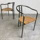 Post modern dining chairs and table, 1980s