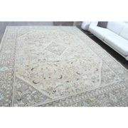 1970s Vintage Persian Handmade Wool Cotton Light Brown Area Rug 302x394