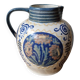 Antique ceramic pitcher jug elchinger fils alsace soufflenheim, art