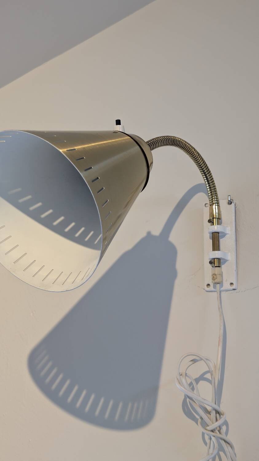 AJH Swedish brass adjustable wall lights