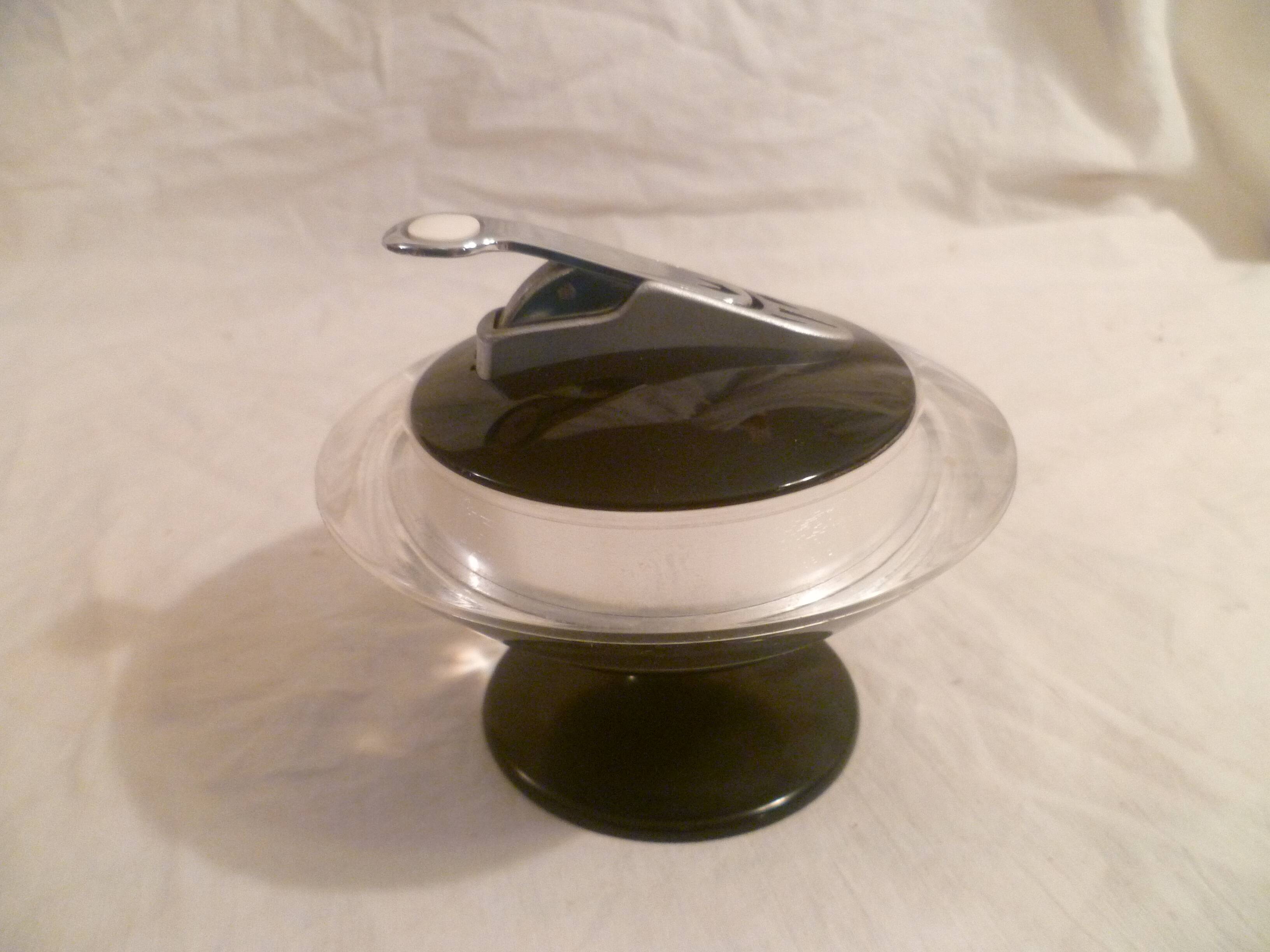 Vintage space age T36 table lighter flying saucer by Maruman
