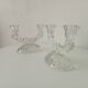 Pair of vintage chandeliers in chiseled glass 60s/70s