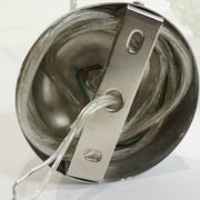 1970s vintage cut glass suspension – retro design ball lamp – L