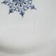 Set of 6 dinner plates of St. Amand, blue decoration