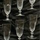 6 antique crystal champagne flutes and stemmed glasses
