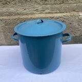 Old Blue Enamelled Pot