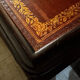 Table basse acajou et cuir  XIX eme