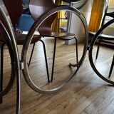 Glass and metal table