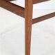 Reupholstered mid-century teak chair / Danish modern design / wool felt / 1960s