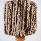 Large oak and wool lamp, French work from the 1960s.