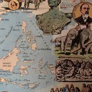 Old poster map of Indochina and Insulindia - JP Pinchon - 1940