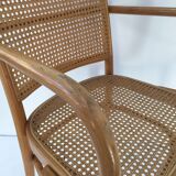 Bentwood and cane armchair