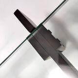 Walnut Coffee Table with Rectangular Glass Top Attributed to Ico Parisi, Italy