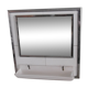 Wall mirror art deco - chrome and faience villeroy boch
