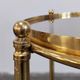 Hollywood Regency bar cart in bronze and smoked glass, 1950s
