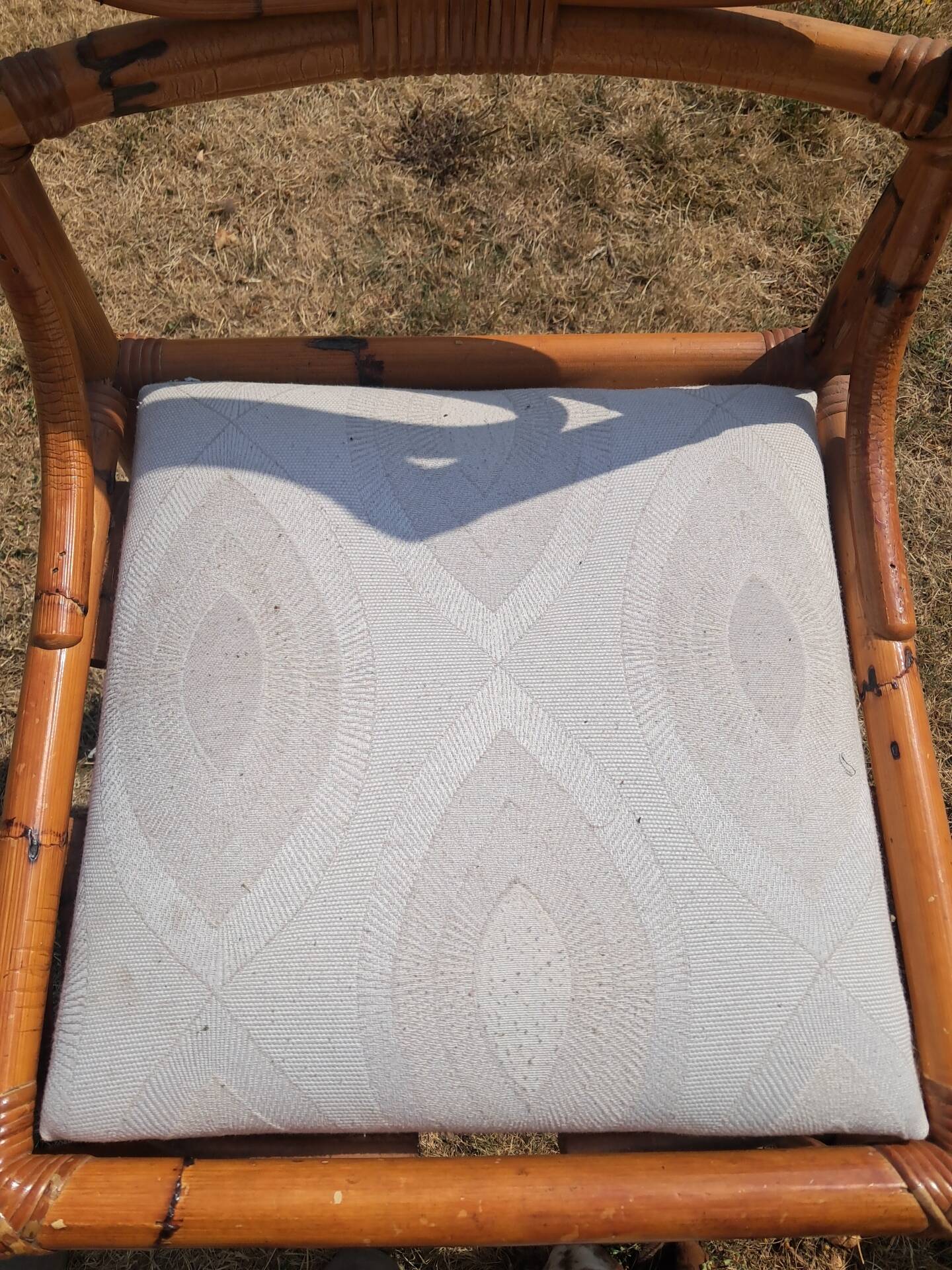 Renovated vintage rattan chair