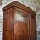 Antique French pine bonnetière – rustic country wardrobe – circa 1900–1920