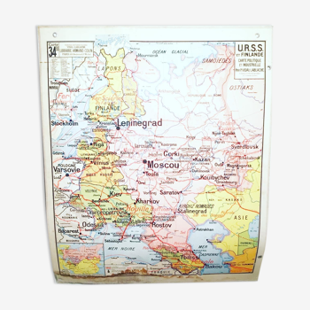 Former school map Vidal Lablache 34 USSR