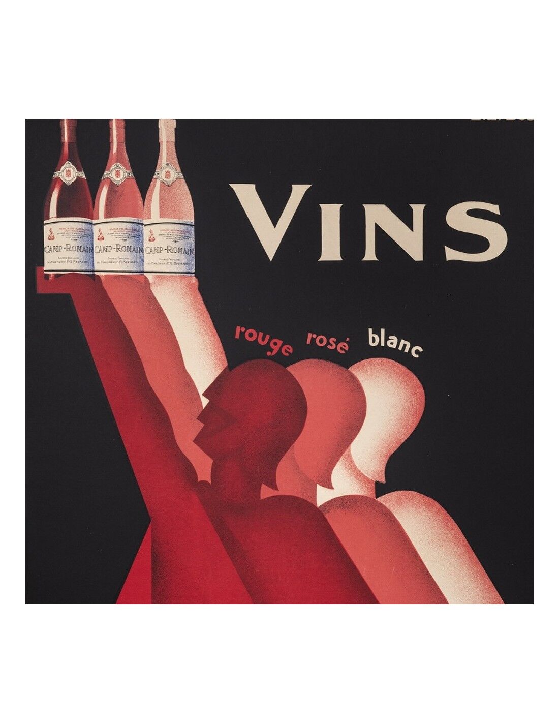 Gadoud poster: "Vins Camp Romain"