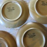 6 French stoneware dessert plates in very good condition