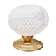 Lampe à pied en laiton et globe en verre ciselé