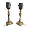 Pair of vintage brass lamp legs