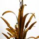 Beautiful 1970s gold-plated 5-arm tall metal chandelier by Hans Kögl
