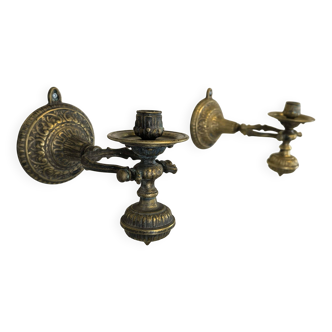 Pair of pendulum candlesticks