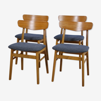 Ensemble de 4 chaises de salle à manger danoises en teck par Farstrup Møbler, années 1960
