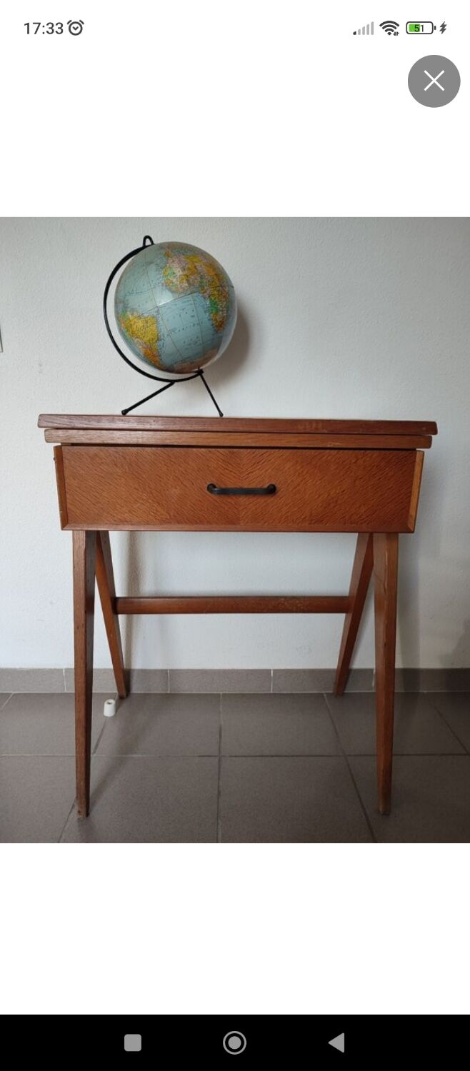 Vintage console desk with compass legs