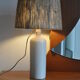 Lampe bouteille grès vintage