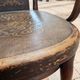 Fauteuil Thonet ancien, assise et dossier en bois pressé Art Nouveau