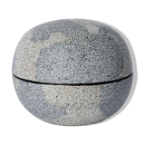 Japanese egg shell trinket bowl, lacquered wood interior