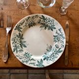 Ironstone "anemone" flat plates from Saint-Amand-les-Eaux