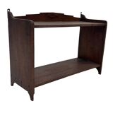 Art Deco wooden wall shelve rack bookshelf in dark wood minimalist