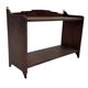 Art Deco wooden wall shelve rack bookshelf in dark wood minimalist