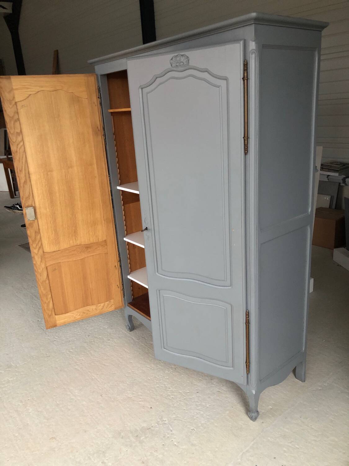 Old wardrobe 2 doors shelves and wardrobe riskoff production