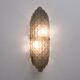 Pair of Smoked Murano Glass Wall Sconces with Textured Relief