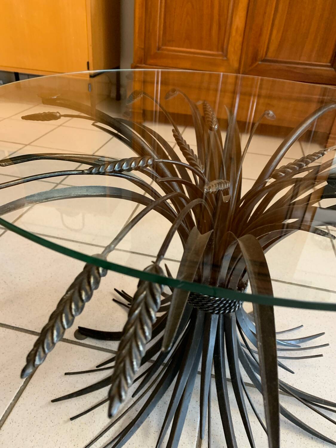 Robert Goosens CocoChanel Cornflower Coffee Table Circa 1970