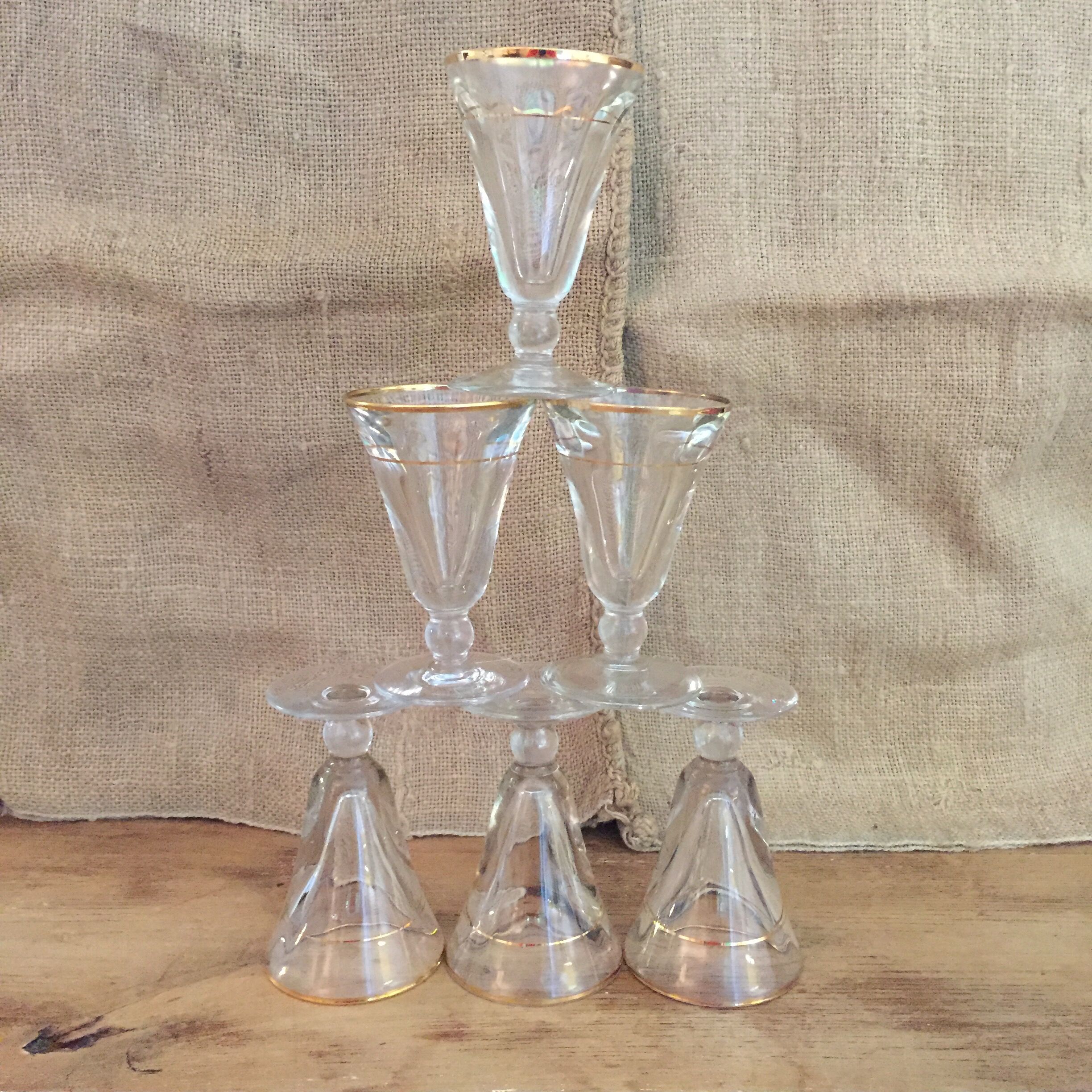 Set of 6 vintage glasses