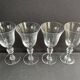 4 Water glasses – Stamped blown crystal