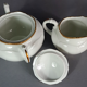 Complete coffee service for 6 people, Giraud Limoges lotus-shaped porcelain C749