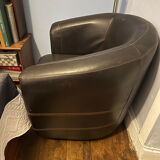 leather convertible club chair